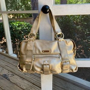 {Michael Kors} Leather gold buckle purse